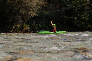 Water Sports Enthusiast Young Woman Kayaking, a Sports & Recreation Photo by Bepslabor