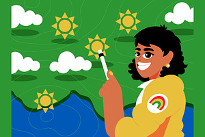 Weathercaster Full Illustration, an Illustration by graphicook