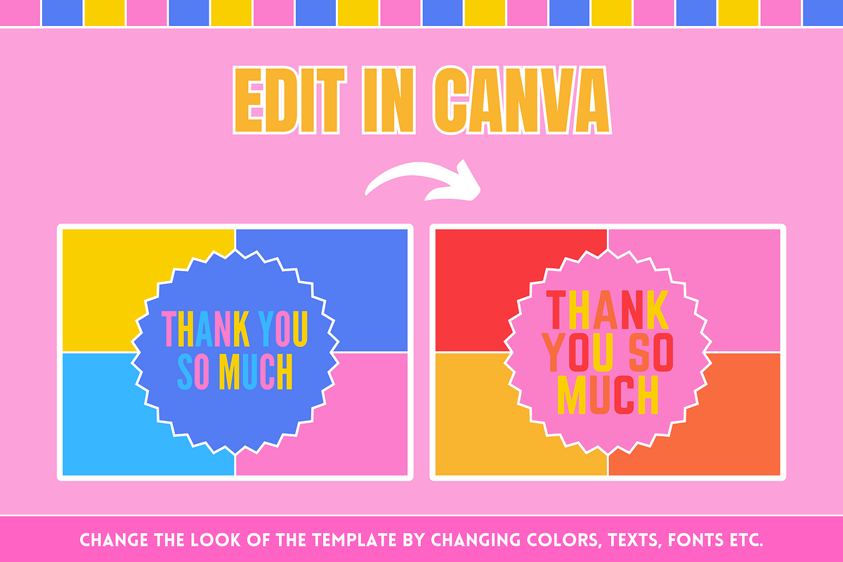 Colorful Thank You Card, a Card Template by SunshineStudioBoutique (Photo 10 of 10)