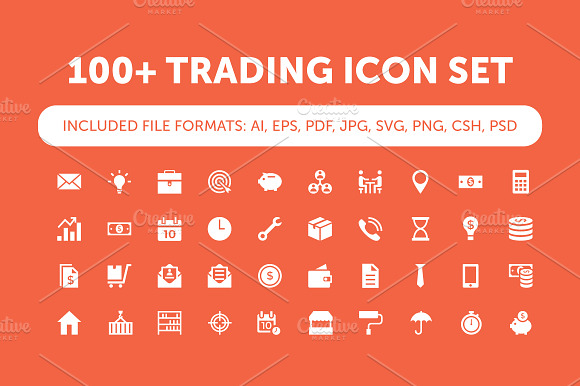 100 Trading Vector Icons
