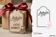 Christmas Gift Tag SVG Bundle, a Decorative Illustration by svgocean (Thumbnail 13 of 17)