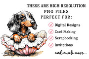 Summer Dachshund Dog PNG Clipart Set, a Seasonal Illustration by OK Design (Thumbnail 6 of 6)