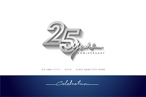 Anniversary Logo And Greeting Card