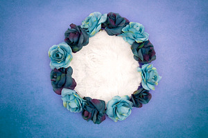 Newborn Background - Blue Roses