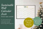 2026 Eco Wall Calendar Template, a Poster Template by Elibee (Thumbnail 1 of 8)