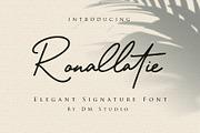 Ronallatie - Elegant Signature Font, a Script Font by Dm Studio (Thumbnail 1 of 9)