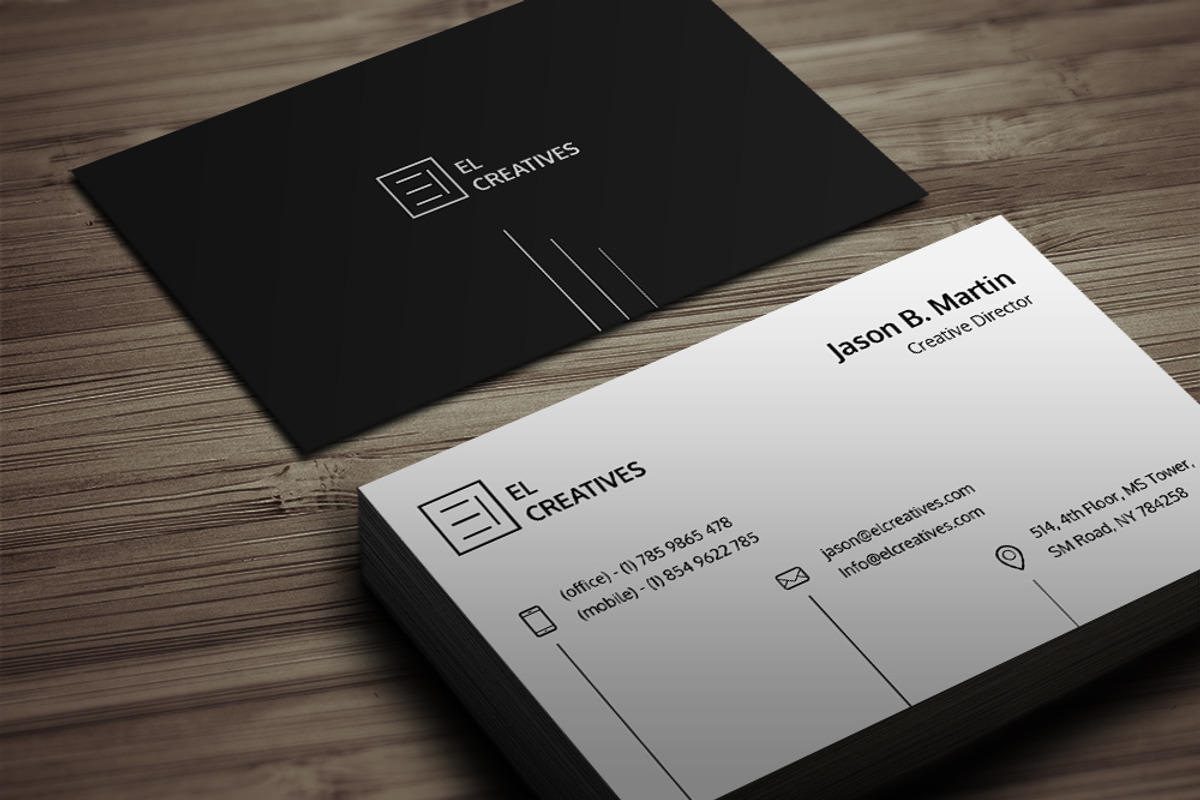Clean Minimal Business Card, a Business Card Template by bouncy (Photo 2 of 4)