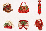 Christmas Winter Accessories Clipart, a Seasonal Illustration by CreationArt (Thumbnail 2 of 6)