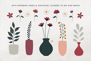 Floral Notes Gel Font Elements