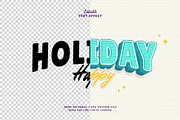 Text Effect Happy Holiday, a Layer Style Add-On by Navy Graphic (Thumbnail 2 of 2)