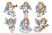 Baby Angel Illustration Set, an Illustration by Tekuni (Thumbnail 6 of 13)