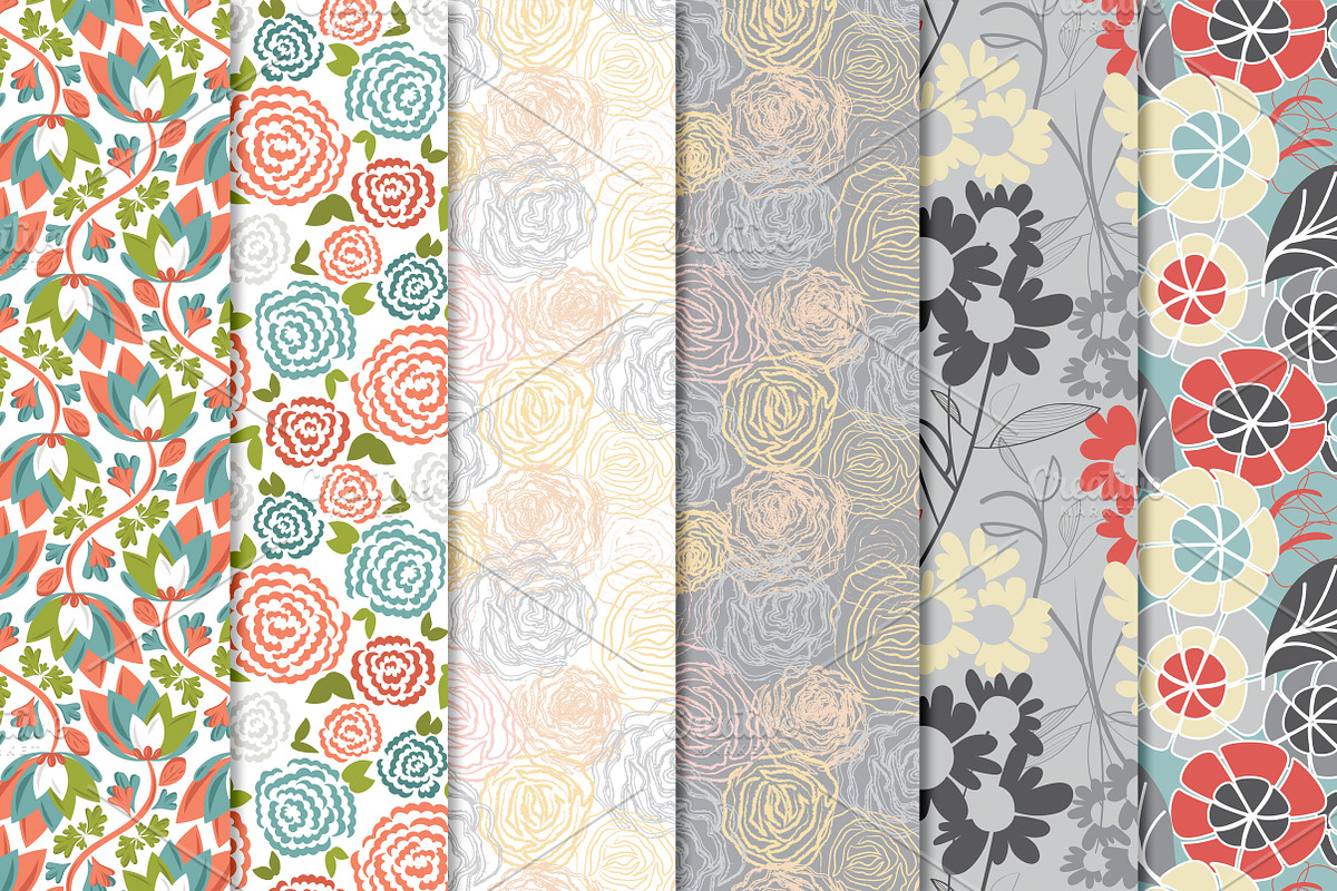 Vector Floral Pattern Bundle, a Pattern Graphic by patternpop studio (Photo 4 of 8)