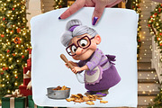Whimsical Funny Grandma Clipart, an Illustration by Craft Nest (Thumbnail 7 of 8)