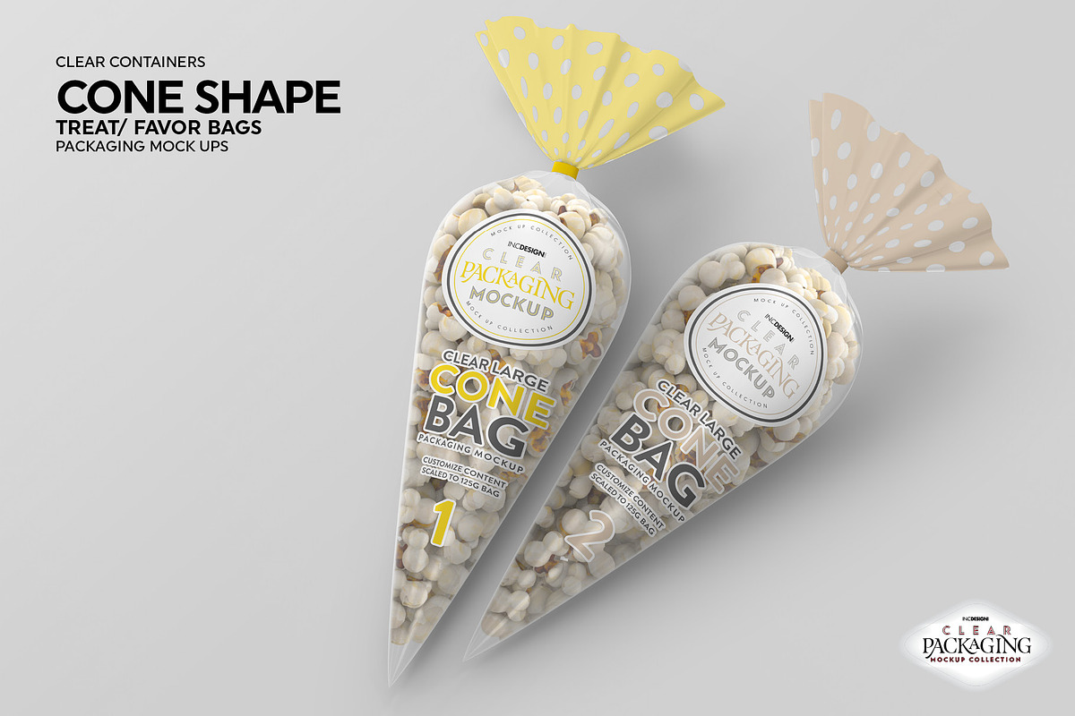 Clear Large Cone Bag PackagingMockup, a Packaging Mockup by INCDesign (Photo 11 of 15)