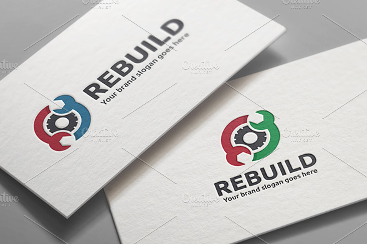 Rebuild Logo, a Branding & Logo Template by WheelieMonkey