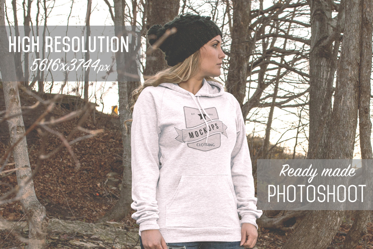 10 Pullover Hoodie Mockups, a Hoody Mockup by ZedProMedia (Photo 2 of 5)