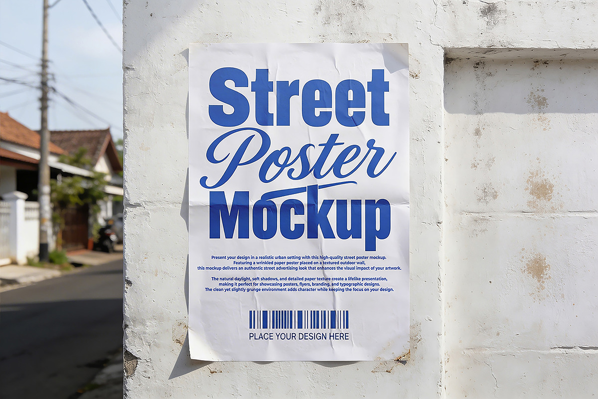 Street Poster Mockup, a Product Mockup by Pitchlook.Studio (Photo 3 of 4)