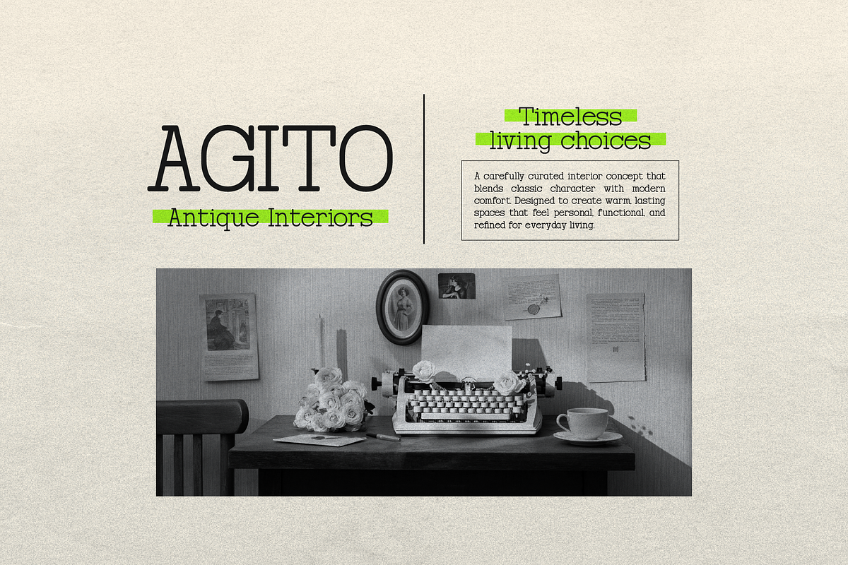 Registrar Archive | Typewriter Font, a Serif Font by gracetype_studio (Photo 4 of 12)