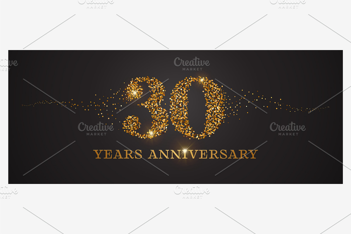 30 years anniversary vector icon, a Decorative Illustration by Darth Vector