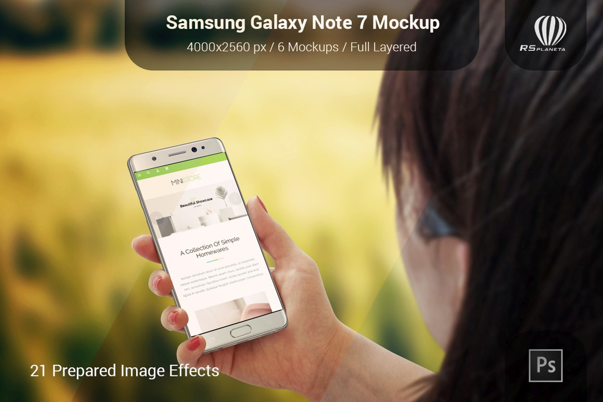 Samsung Galaxy Note 7 Mockup, an Android Mockup by RSplaneta (Photo 9 of 10)