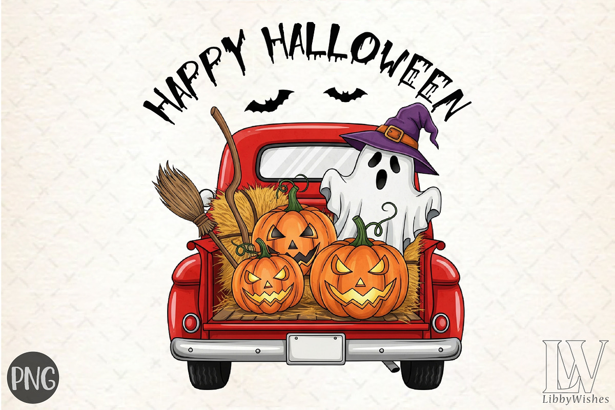 Happy Halloween Sublimation PNG, an Illustration by Libby Wishes (Photo 1 of 6)