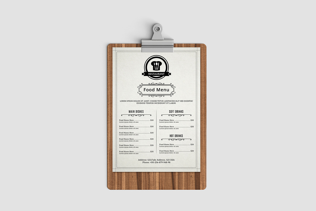 Food / Restaurant Menu Flyer-V367, a Flyer Template by Template Shop (Photo 2 of 5)