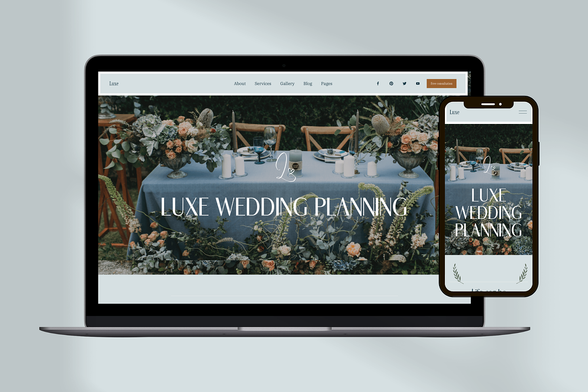 Wedding & Event Planner Website, a Squarespace Template by Wynn Solutions (Photo 1 of 4)