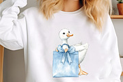 Watercolor Blue Silly Goose Clipart, a Seasonal Illustration by designcity5 (Thumbnail 3 of 5)