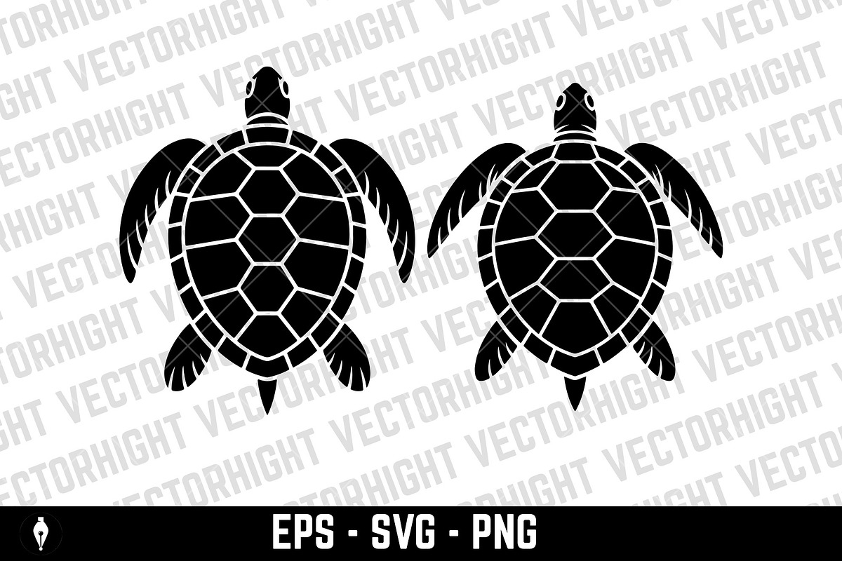 Vector icon of a sea turtle, an Animal Illustration by Vectorhight (Photo 2 of 3)