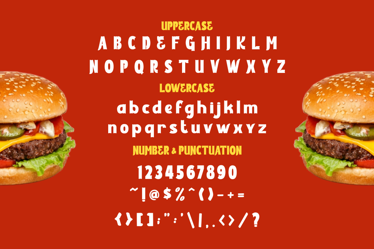 Burger Riot Bold Font, a Font by PutraCetol Studio (Photo 5 of 5)