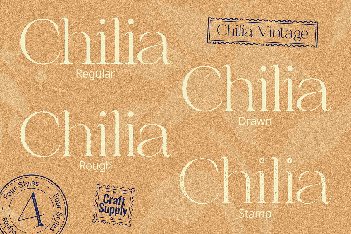 Chilia Vintage, a Serif Font by Craft Supply Co. (Photo 6 of 8)