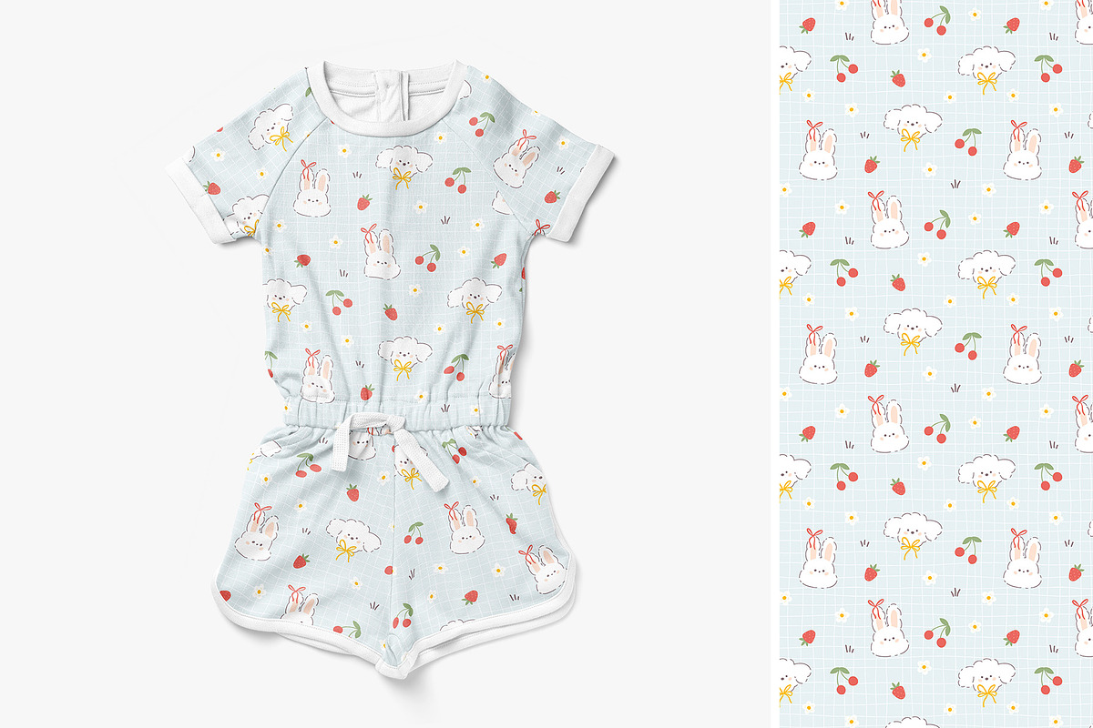 Berry Bunny Puppy Seamless Patterns, a Pattern Graphic by Svitlana Kharchuk (Photo 7 of 11)