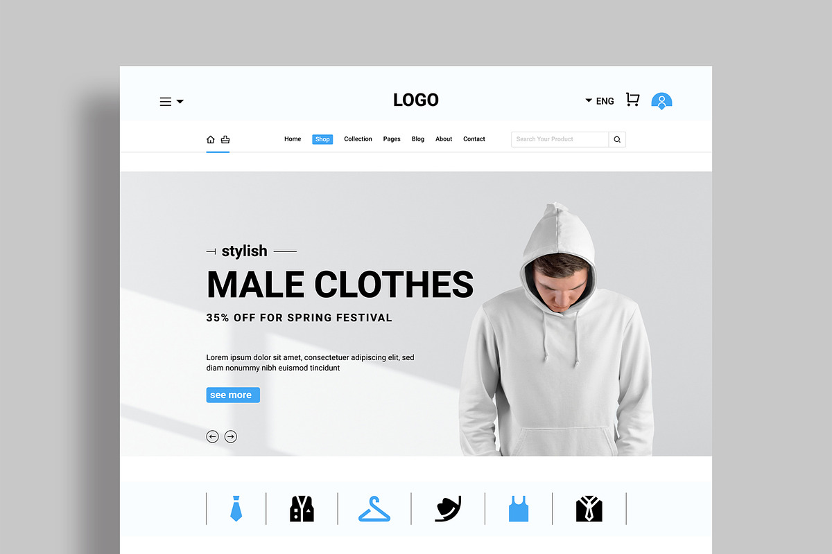 ECommerce Website Landing Page, a Landing Page Template by MightyDesign (Photo 2 of 8)