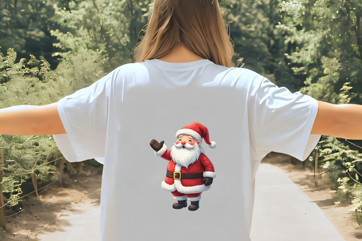 Cute Christmas Santa Clipart PNG, an Illustration by CrexoraLab (Photo 5 of 5)