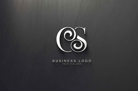 Alphabet Letters Icon Logo CS or SC