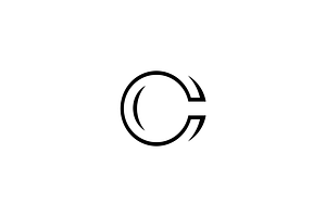 Geometric Minimalist Letter C Logo