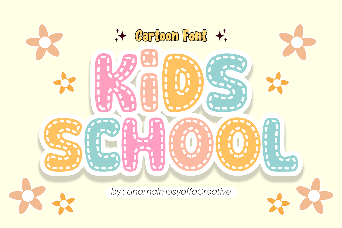 Cute Stitch - Display Font Types, a Font by KiddoGlyphs Studio (Photo 2 of 3)