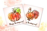 Happy Thanksgiving Set, a Food Illustration by MalniArt (Thumbnail 3 of 5)