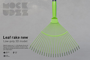Leaf rake new, an Object 3D Model by mockupzz
