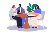 Clients use finance services in bank, a Finance Illustration by Good Studio (Thumbnail 6 of 12)