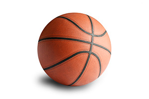 Basketball on white background.