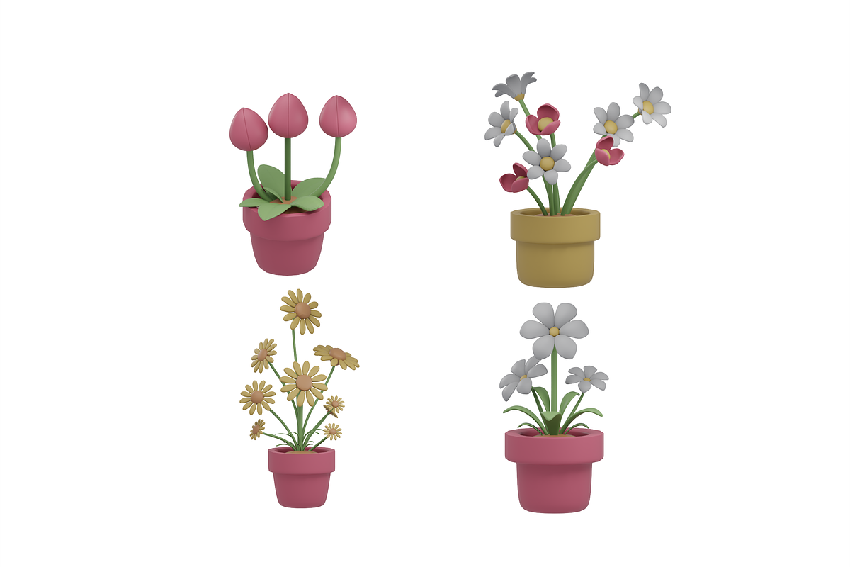 3D Flower & Plant Pack, an Environmental 3D Model by Dudukbersama (Photo 2 of 4)