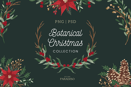 Christmas Florals & Garlands, an Object Graphic by Galeria Paradiso