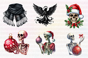 Watercolor Gothic Christmas Clipart, an Illustration by CreationArt (Thumbnail 4 of 7)