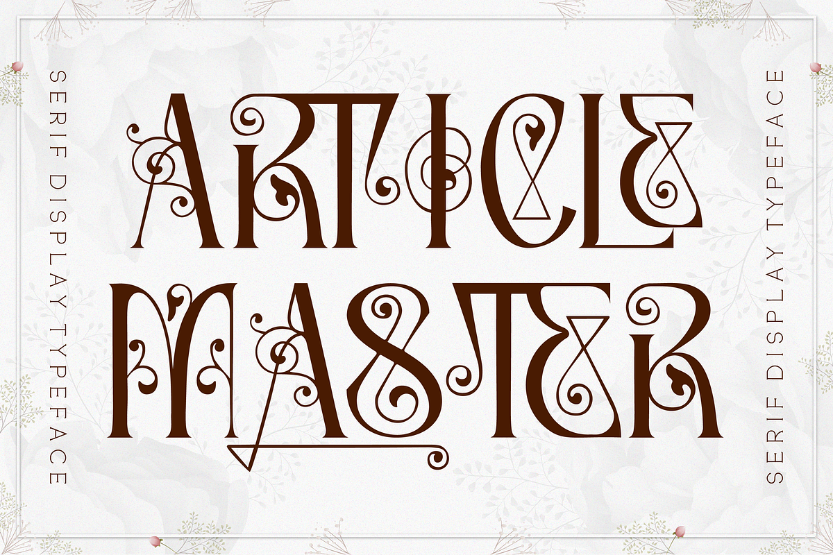 Article Master - Decorated Font, a Serif Font by 177Studio (Photo 1 of 9)