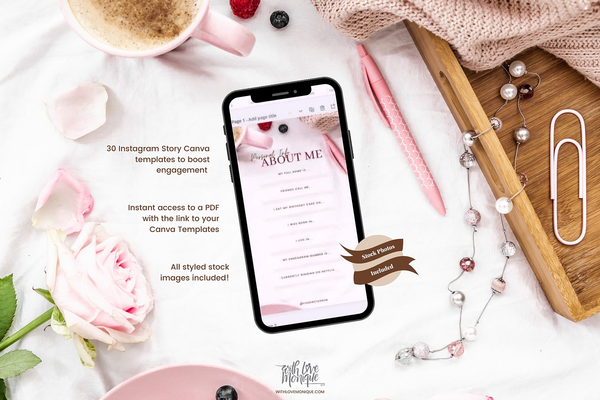 30 Instgram Stories Canva Templates, a Social Media Template by With Love Monique (Photo 2 of 10)