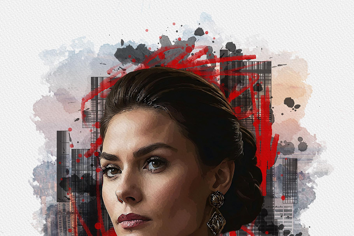 Abstract Portrait Watercolor Art, an Action Add-On by Photoshop Action (Photo 19 of 21)