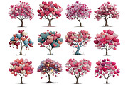 Quirky Valentine Day Tree Clipart, an Illustration by DreamArtGraphic (Thumbnail 2 of 4)