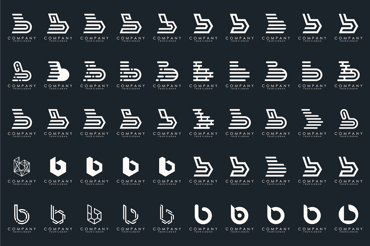 set of letter B logo design vector, a Branding & Logo Template by BARONSTD (Photo 1 of 4)