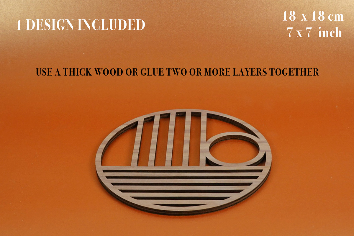 Trivet Bauhaus 1 File for Laser Cut., an Object Graphic by MaramadeLaser (Photo 3 of 5)